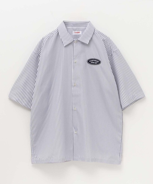 CONVERSE(コンバース)の「CONVERSE ストライプワッペンシャツ(シャツ/ブラウス・メンズ・ホワイト/ネイビー・M/L/XL)」の12枚目の写真