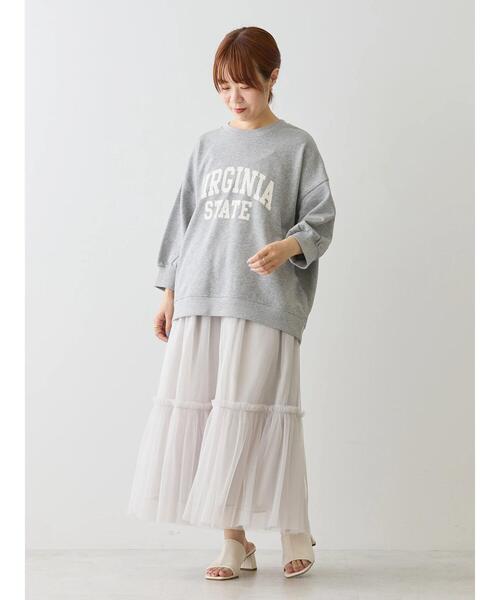AMERICAN HOLIC(アメリカンホリック)の「【WEB限定・小柄女性向け】ティアードチュールスカート(スカート・レディース・ライトグレー/ブラック・XS)」の15枚目の写真