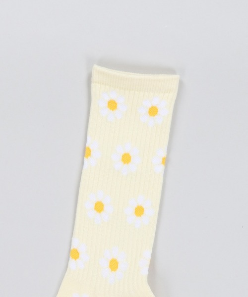 SPINNS(スピンズ)の「デイジーコットンソックス(ソックス/靴下・メンズ・ブラック/グリーン/オフホワイト・25-27CM)」の5枚目の写真