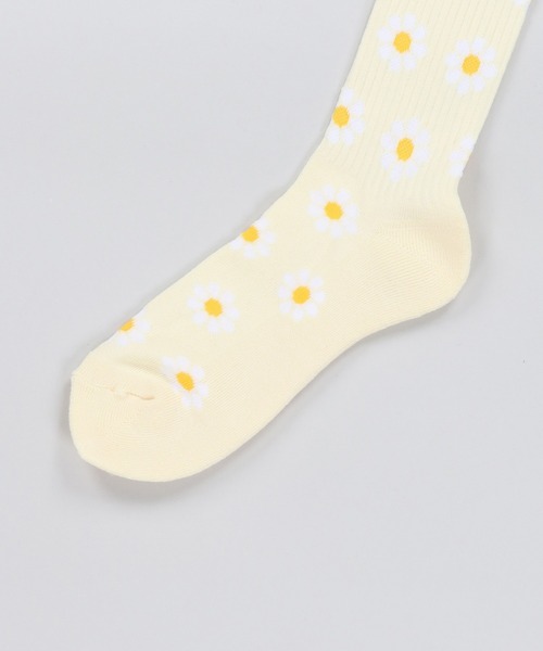 SPINNS(スピンズ)の「デイジーコットンソックス(ソックス/靴下・メンズ・ブラック/グリーン/オフホワイト・25-27CM)」の6枚目の写真