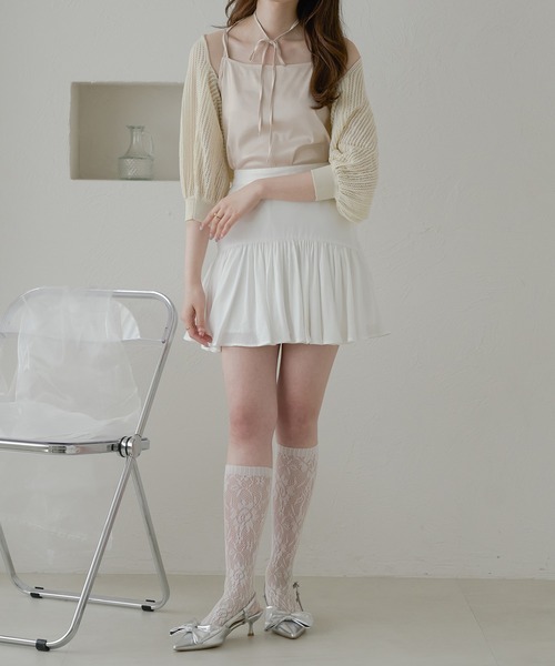 Ambre Neige(アンブルネージュ)の「マルチウェイサテンキャミソール/【WEB/EC限定商品】(キャミソール・レディース・ブラック/ライトブルー/ライトベージュ・FREE)」の10枚目の写真