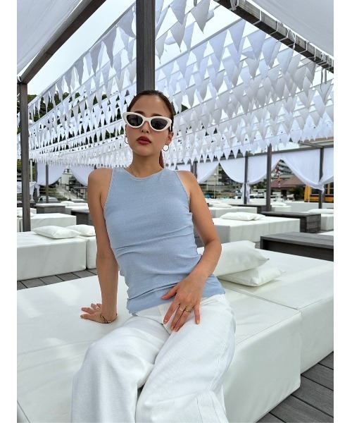 TRUNC（トランクエイティーエイト）の「Glitter American Sleeve Tank Top（タンクトップ・レディース・ブラック/グレー・FREE）」の4枚目の写真