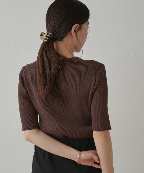 LOUNGEDRESS（ラウンジドレス）の「リブハーフスリーブニット