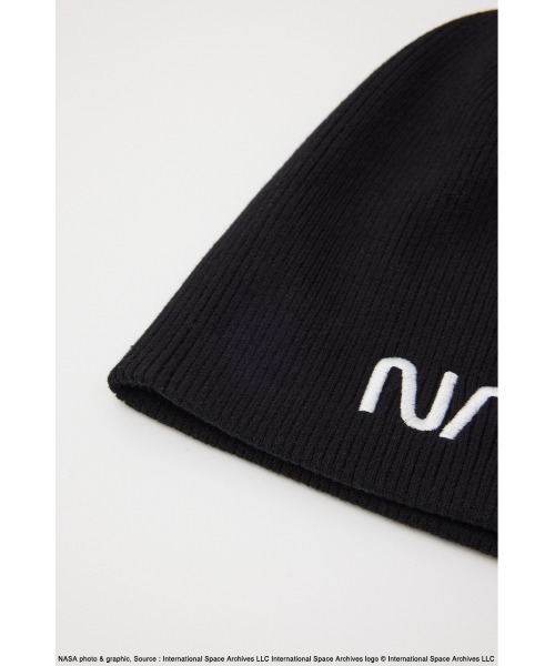 SLY（スライ）の「NASA 3D EMBROIDERY BEANIE ナサ スリーディー エンブロイダリー ビーニー（ニットキャップ/ビーニー・レディース・ブラック/グレー/ブルー・FREE）」の6枚目の写真