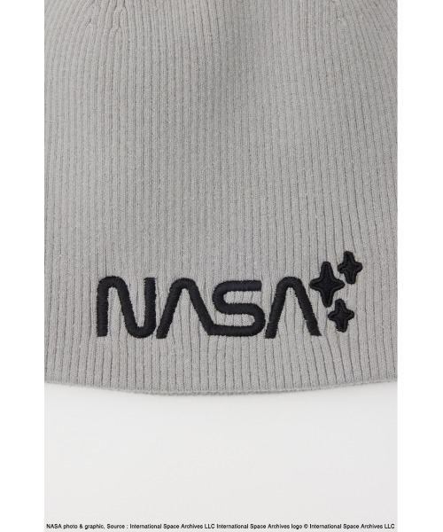 SLY（スライ）の「NASA 3D EMBROIDERY BEANIE ナサ スリーディー エンブロイダリー ビーニー（ニットキャップ/ビーニー・レディース・ブラック/グレー/ブルー・FREE）」の15枚目の写真