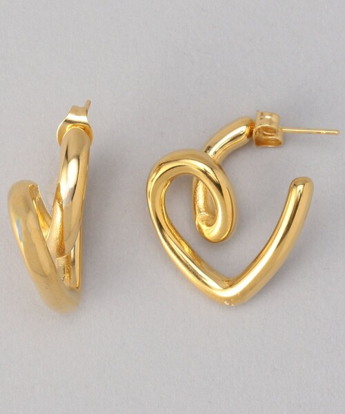 FREAK'S STORE（フリークスストア）の「esne/エスネ ニュアンスハートピアス（ピアス（両耳用）・レディース・ゴールド/シルバー・ONE SIZE）」の18枚目の写真