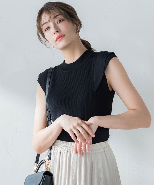 ketty(ケティ)の「配色袖フリルプルオーバー ≪手洗い可能≫(ニット/セーター・レディース・ライトグレー/ブラック/ブラウン・M)」の11枚目の写真