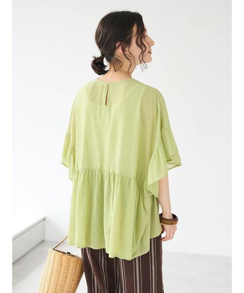 CRAFT STANDARD BOUTIQUE（クラフトスタンダードブティック）の「ヴィンテージボイルティアード切替ブラウス（シャツ/ブラウス・レディース・ブラック/ベージュ/ブルー系/レッド/ライム・FREE）」の20枚目の写真