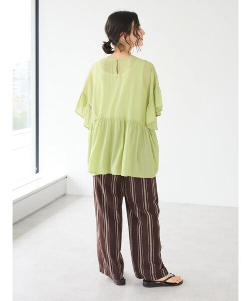 CRAFT STANDARD BOUTIQUE（クラフトスタンダードブティック）の「ヴィンテージボイルティアード切替ブラウス（シャツ/ブラウス・レディース・ブラック/ベージュ/ブルー系/レッド/ライム・FREE）」の17枚目の写真