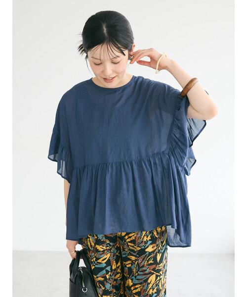 CRAFT STANDARD BOUTIQUE（クラフトスタンダードブティック）の「ヴィンテージボイルティアード切替ブラウス（シャツ/ブラウス・レディース・ブラック/ベージュ/ブルー系/レッド/ライム・FREE）」の15枚目の写真