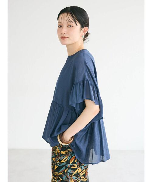 CRAFT STANDARD BOUTIQUE（クラフトスタンダードブティック）の「ヴィンテージボイルティアード切替ブラウス（シャツ/ブラウス・レディース・ブラック/ベージュ/ブルー系/レッド/ライム・FREE）」の14枚目の写真