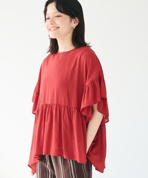 ヴィンテージボイルティアード切替ブラウス