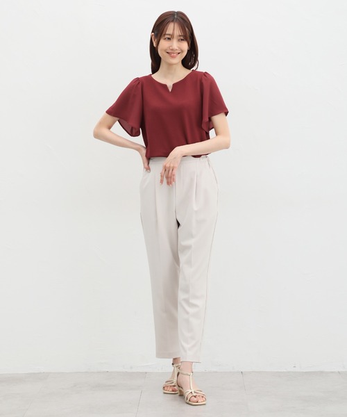 Honeys(ハニーズ)の「メタルパーツ付きトップス(Tシャツ/カットソー・レディース・アイボリー/ボルドー/ネイビー/ラベンダー・S/M/L/LL)」の11枚目の写真