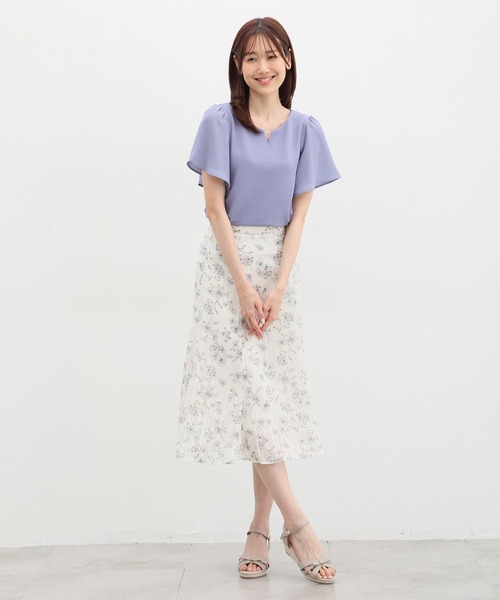 Honeys(ハニーズ)の「メタルパーツ付きトップス(Tシャツ/カットソー・レディース・アイボリー/ボルドー/ネイビー/ラベンダー・S/M/L/LL)」の13枚目の写真