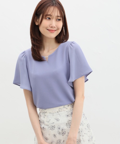 Honeys(ハニーズ)の「メタルパーツ付きトップス(Tシャツ/カットソー・レディース・アイボリー/ボルドー/ネイビー/ラベンダー・S/M/L/LL)」の16枚目の写真