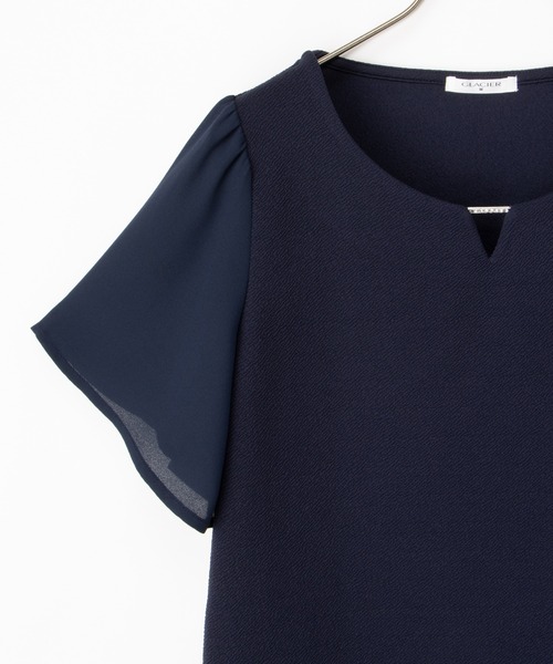Honeys(ハニーズ)の「メタルパーツ付きトップス(Tシャツ/カットソー・レディース・アイボリー/ボルドー/ネイビー/ラベンダー・S/M/L/LL)」の20枚目の写真