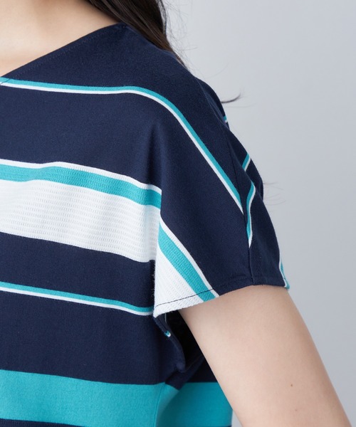 A/C DESIGN BY ALPHA CUBIC（エーシーデザインバイアルファキュービック）の「マルチボーダープルオーバー（Tシャツ/カットソー・レディース・ブラック/ネイビー/ライトグレー・LL/L/M）」の16枚目の写真