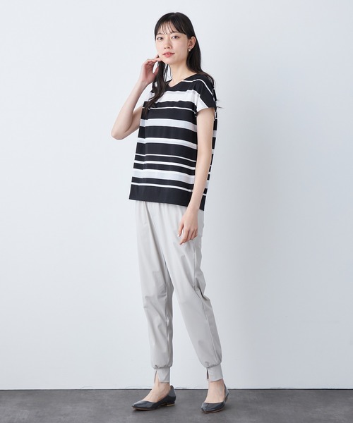 A/C DESIGN BY ALPHA CUBIC（エーシーデザインバイアルファキュービック）の「マルチボーダープルオーバー（Tシャツ/カットソー・レディース・ブラック/ネイビー/ライトグレー・LL/L/M）」の10枚目の写真