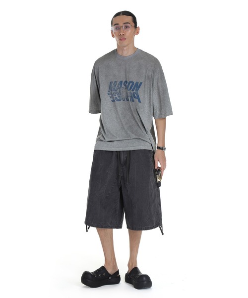 MASONPRINCE(メイソンプリンス)の「オーバーサイズ 汚れ加工 反転ロゴデザイン Tシャツ DT4252【MASONPRINCE】(Tシャツ/カットソー・メンズ・グレー/ブラック/ホワイト・S/M/L)」の13枚目の写真