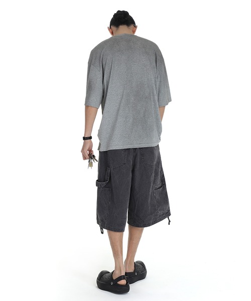 MASONPRINCE(メイソンプリンス)の「オーバーサイズ 汚れ加工 反転ロゴデザイン Tシャツ DT4252【MASONPRINCE】(Tシャツ/カットソー・メンズ・グレー/ブラック/ホワイト・S/M/L)」の15枚目の写真