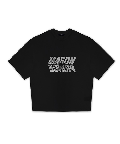 オーバーサイズ 汚れ加工 反転ロゴデザイン Tシャツ DT4252
