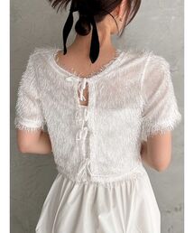 dazzlin | コンパクトシャギーリボンカットプルオーバー(Tシャツ/カットソー)