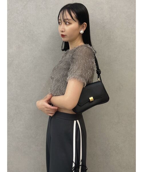 dazzlin(ダズリン)の「コンパクトシャギーリボンカットプルオーバー(Tシャツ/カットソー・レディース・オフホワイト/チャコールグレー/ピンク・FREE)」の16枚目の写真