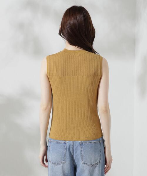 PROPORTION BODY DRESSING(プロポーションボディドレッシング)の「アイレットノースリーブニット / 1214270702(ニット/セーター・レディース・ブラック/イエロー/ブラウン/ホワイト系その他・FREE)」の8枚目の写真