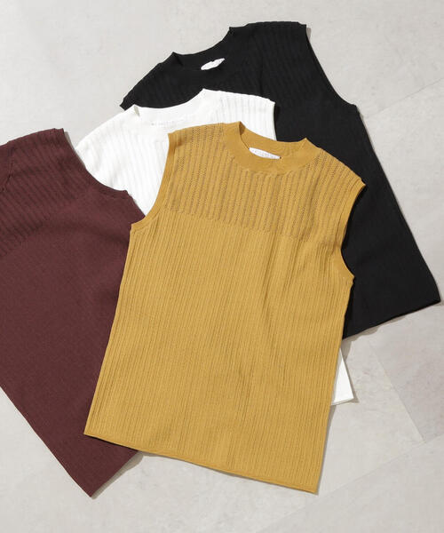 PROPORTION BODY DRESSING(プロポーションボディドレッシング)の「アイレットノースリーブニット / 1214270702(ニット/セーター・レディース・ブラック/イエロー/ブラウン/ホワイト系その他・FREE)」の6枚目の写真