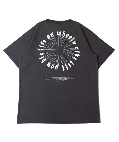 schott（ショット）の「SCHOTT-T-SHIRT MESSAGE WHEEL（Tシャツ/カットソー・メンズ・ホワイト/ブラック・M/L/XL）」の6枚目の写真