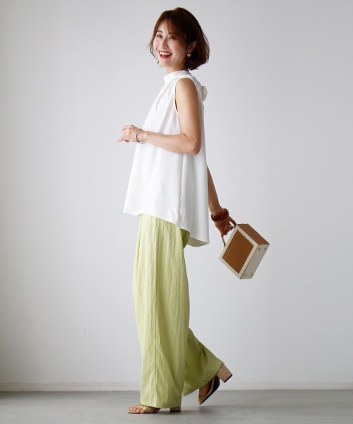Ehre style（エーレスタイル）の「1枚で万能！ONとOFFで楽しむ！2wayリボンブラウス（シャツ/ブラウス・レディース・ブラック/ホワイト・FREE）」の10枚目の写真