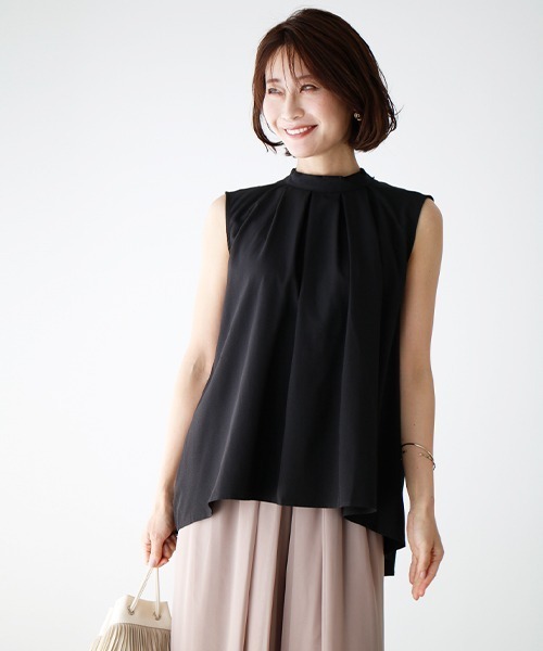 Ehre style（エーレスタイル）の「1枚で万能！ONとOFFで楽しむ！2wayリボンブラウス（シャツ/ブラウス・レディース・ブラック/ホワイト・FREE）」の21枚目の写真