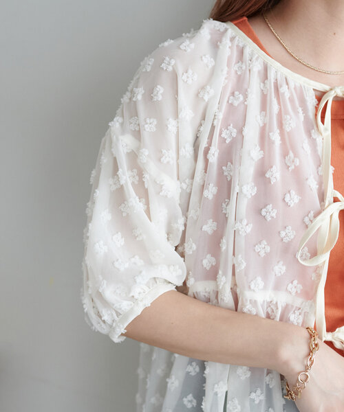 DISCOAT（ディスコート）の「【WEB限定】前後2WAYシアードットブラウス（シャツ/ブラウス・レディース・ホワイト/アイボリー/ブラック・FREE）」の19枚目の写真