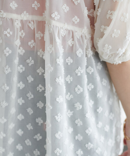 DISCOAT（ディスコート）の「【WEB限定】前後2WAYシアードットブラウス（シャツ/ブラウス・レディース・ホワイト/アイボリー/ブラック・FREE）」の22枚目の写真