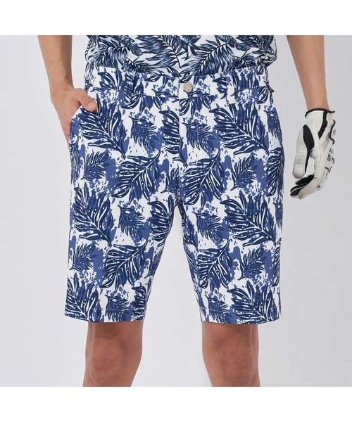 FILA GOLF（フィラゴルフ ）の「FILA GOLF フィラゴルフ ゴルフウェア ボタニカル プリント 総柄 吸汗速乾 UVカット 4WAYストレッチ ショートパンツ ハーフパンツ（その他パンツ・メンズ・サックスブルー/ネイビー/オレンジ/ピンク・82/86/90/94/78）」の10枚目の写真