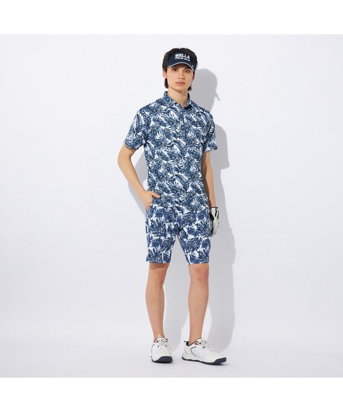 FILA GOLF（フィラゴルフ ）の「FILA GOLF フィラゴルフ ゴルフウェア ボタニカル プリント 総柄 吸汗速乾 UVカット 4WAYストレッチ ショートパンツ ハーフパンツ（その他パンツ・メンズ・サックスブルー/ネイビー/オレンジ/ピンク・82/86/90/94/78）」の7枚目の写真