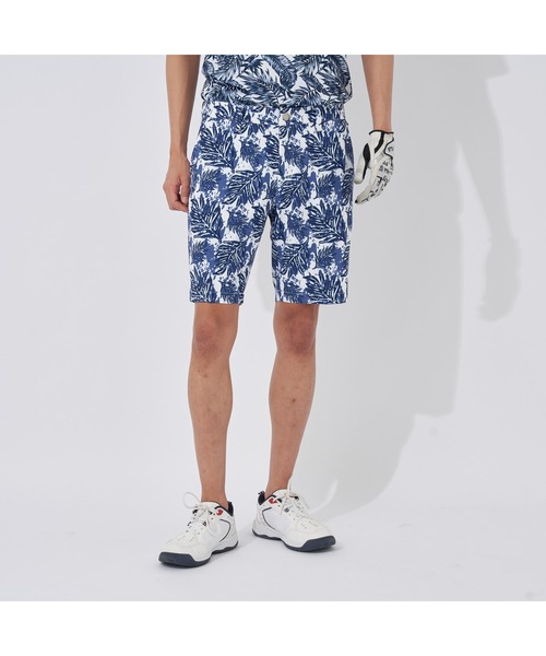 FILA GOLF（フィラゴルフ ）の「FILA GOLF フィラゴルフ ゴルフウェア ボタニカル プリント 総柄 吸汗速乾 UVカット 4WAYストレッチ ショートパンツ ハーフパンツ（その他パンツ・メンズ・サックスブルー/ネイビー/オレンジ/ピンク・82/86/90/94/78）」の8枚目の写真