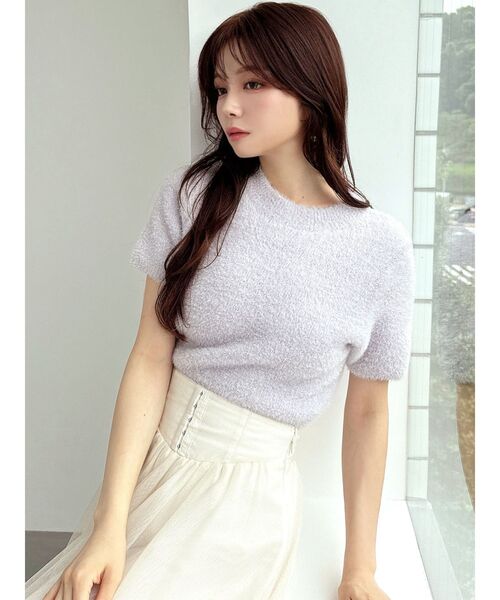 RESEXXY（リゼクシー）の「ミニシャギーラメニットトップス（ニット/セーター・レディース・ラベンダー/ベージュ/チャコールグレー・FREE）」の19枚目の写真