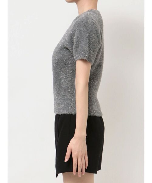 RESEXXY（リゼクシー）の「ミニシャギーラメニットトップス（ニット/セーター・レディース・ラベンダー/ベージュ/チャコールグレー・FREE）」の6枚目の写真