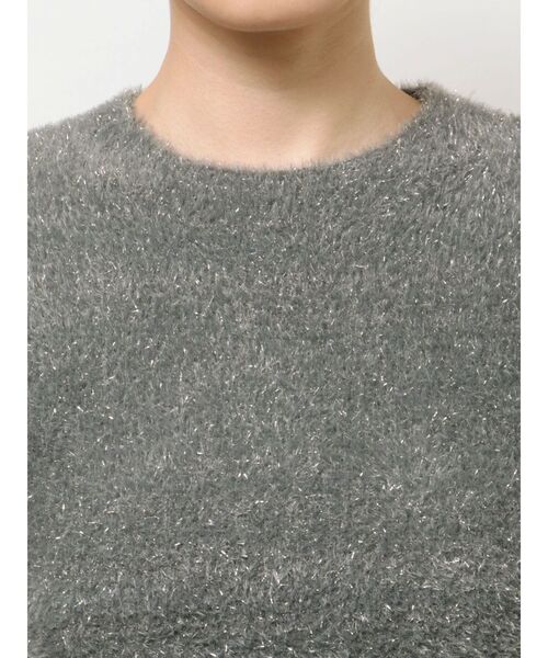 RESEXXY（リゼクシー）の「ミニシャギーラメニットトップス（ニット/セーター・レディース・ラベンダー/ベージュ/チャコールグレー・FREE）」の8枚目の写真