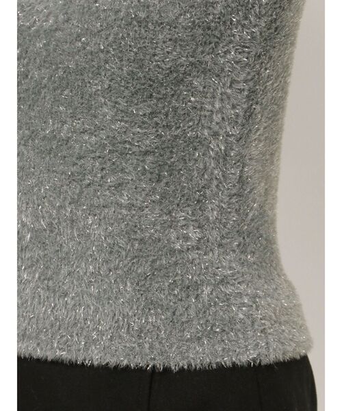 RESEXXY（リゼクシー）の「ミニシャギーラメニットトップス（ニット/セーター・レディース・ラベンダー/ベージュ/チャコールグレー・FREE）」の10枚目の写真