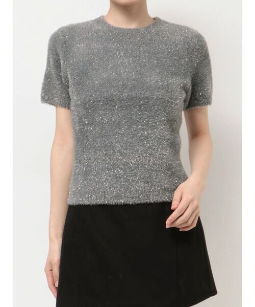 RESEXXY（リゼクシー）の「ミニシャギーラメニットトップス（ニット/セーター・レディース・ラベンダー/ベージュ/チャコールグレー・FREE）」の16枚目の写真