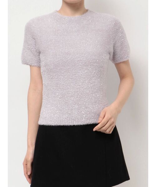 RESEXXY（リゼクシー）の「ミニシャギーラメニットトップス（ニット/セーター・レディース・ラベンダー/ベージュ/チャコールグレー・FREE）」の17枚目の写真