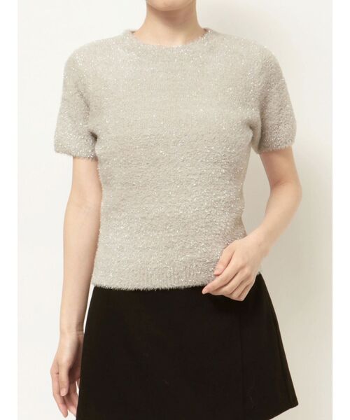 RESEXXY（リゼクシー）の「ミニシャギーラメニットトップス（ニット/セーター・レディース・ラベンダー/ベージュ/チャコールグレー・FREE）」の18枚目の写真