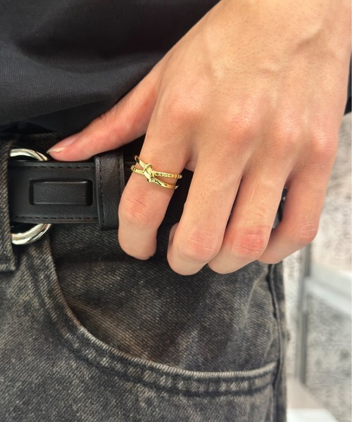 【セール】【blatto 925silver】結び デザインリング フリーサイズ bla-ring-00604（リング）｜Burner（バーナー）