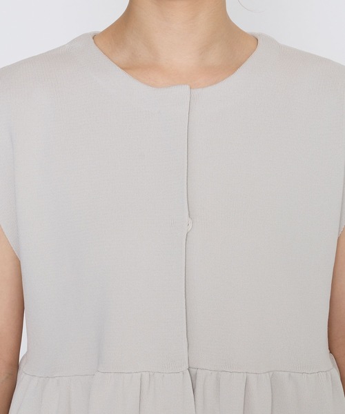 saloon（サルーン）の「SALOON(サルーン)/ペプラムニットベスト【手洗い可】（ベスト・レディース・ブラック/アイボリー・FREE）」の18枚目の写真