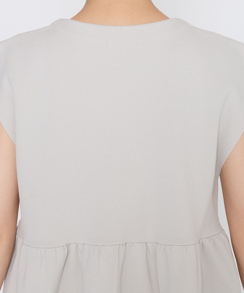 saloon（サルーン）の「SALOON(サルーン)/ペプラムニットベスト【手洗い可】（ベスト・レディース・ブラック/アイボリー・FREE）」の19枚目の写真