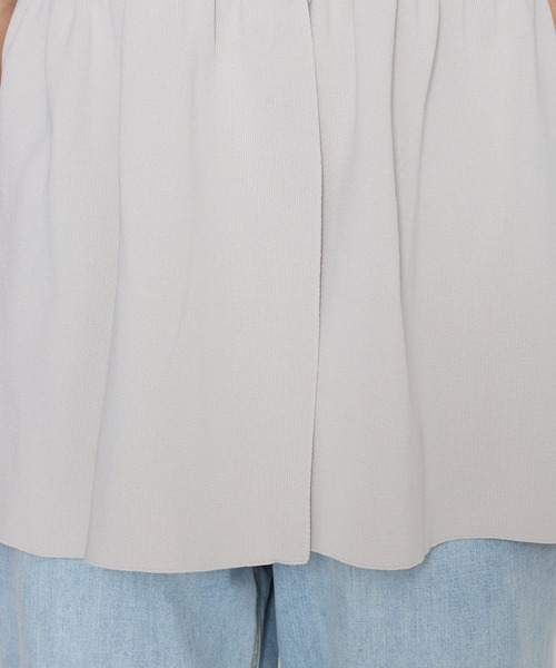 saloon（サルーン）の「SALOON(サルーン)/ペプラムニットベスト【手洗い可】（ベスト・レディース・ブラック/アイボリー・FREE）」の21枚目の写真