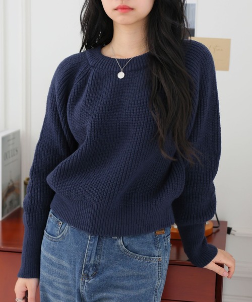 Doula Doula(ドゥーラドゥーラ)の「サムホールリブニットプルオーバー(ニット/セーター・レディース・ベージュ/ネイビー/ボルドー/グレー・FREE)」の5枚目の写真