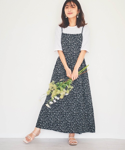 150㎝前後の小柄さんサイズ】オリジナル小花柄キャミワンピース